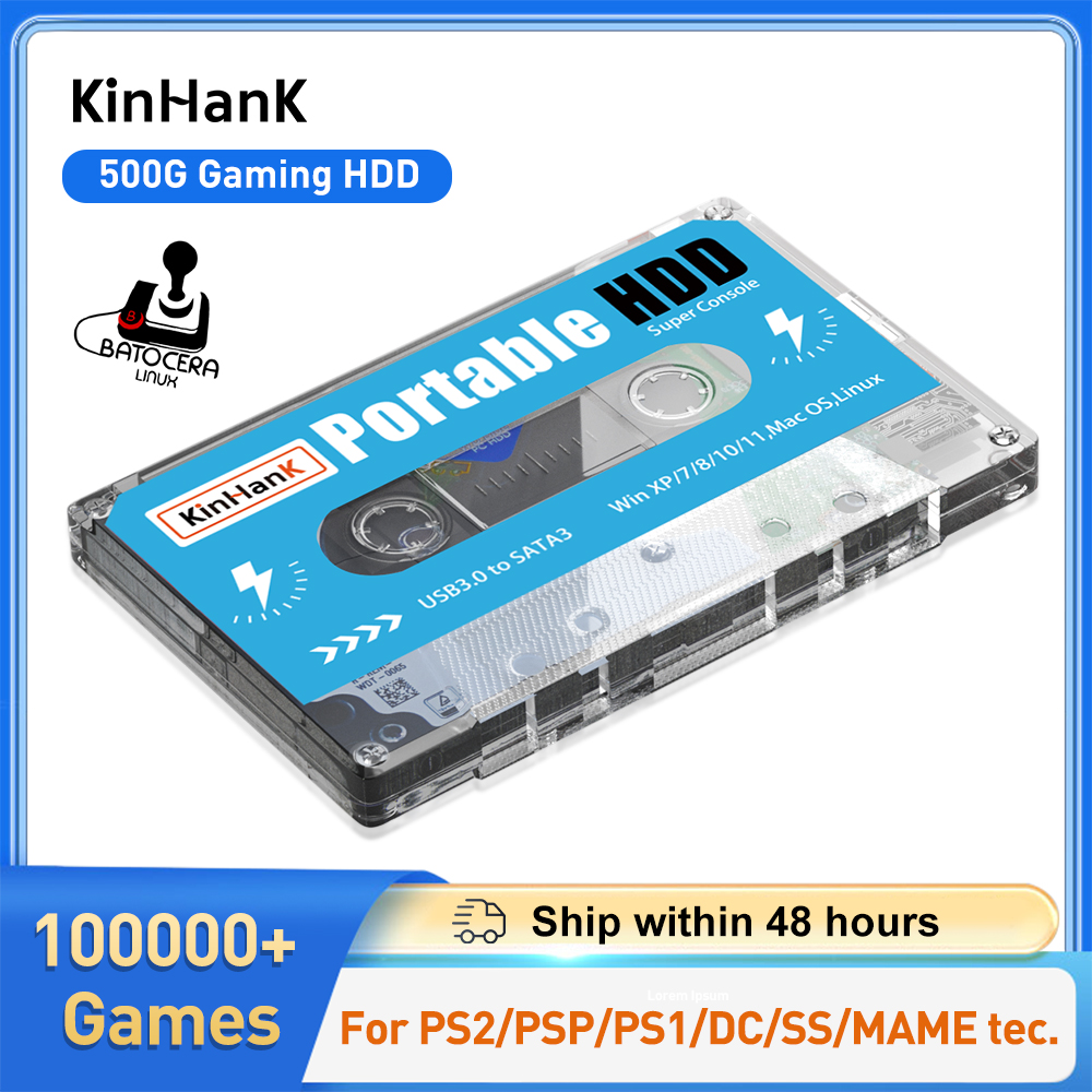 Gaming Console Os - KINHANK 500G Konsol Super HDD Gaming