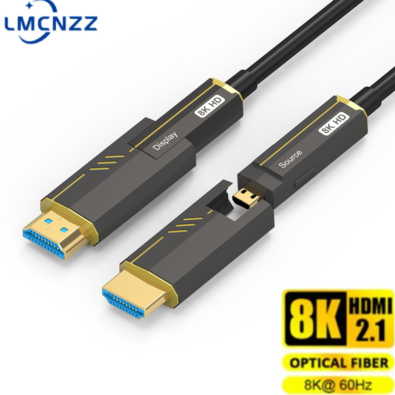 Hdmi Cable 2.1 - Kabel optik Serat dapat ditarik kepala
