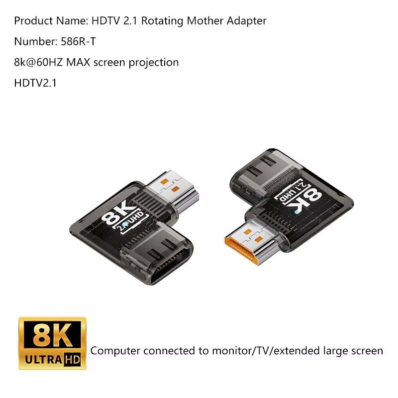 Hdmi Cable 2.1 - 1-2 Buah Adaptor Ekstensi HDMI Male