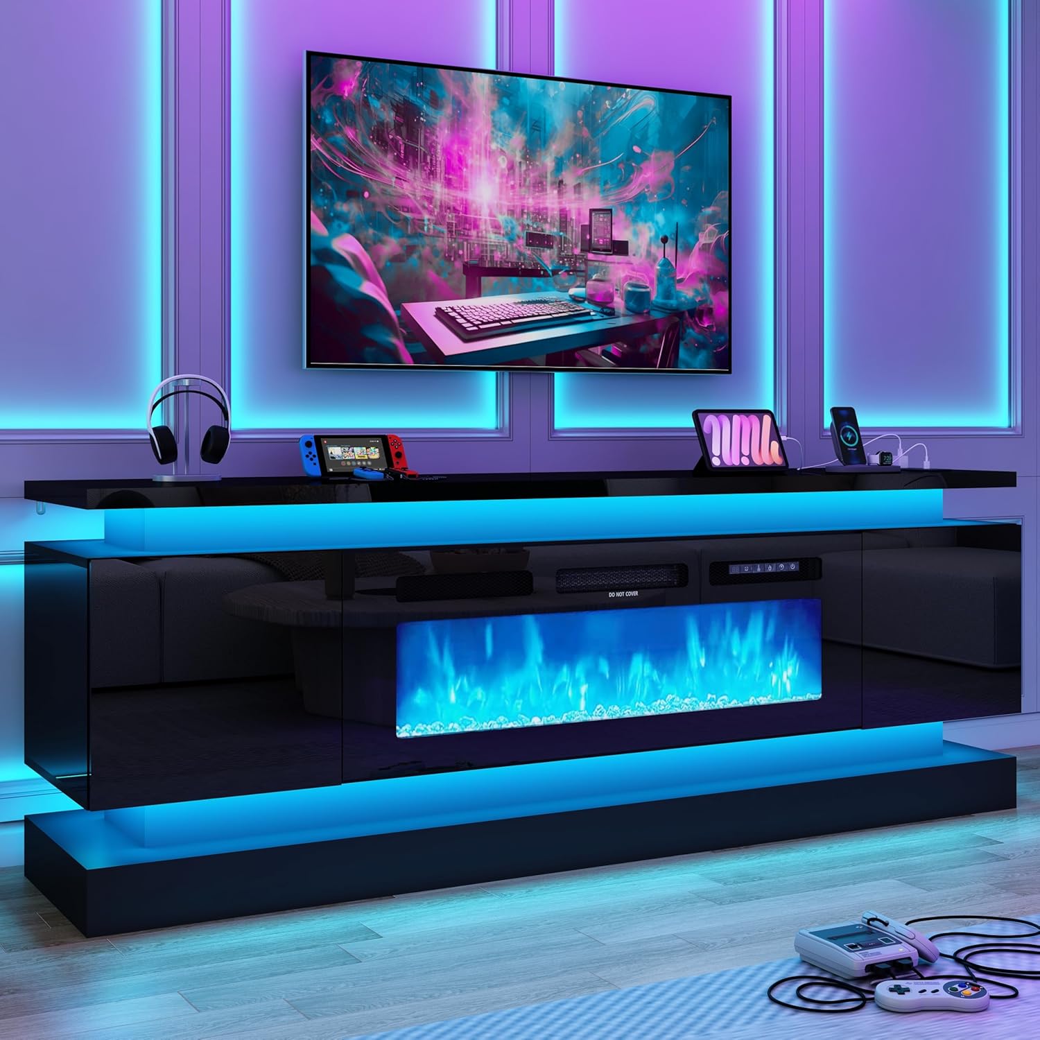 Gaming Console Stand - Rak TV LED 71IN dengan Stopkontak