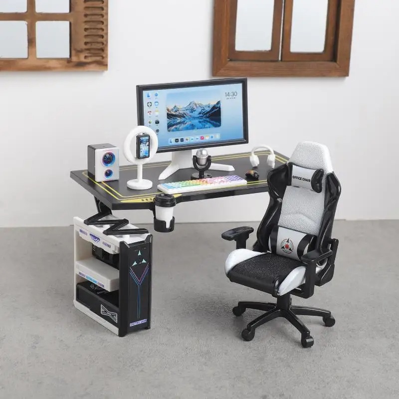 Gaming Console Years - Set Komputer Miniatur & Kursi Gaming,