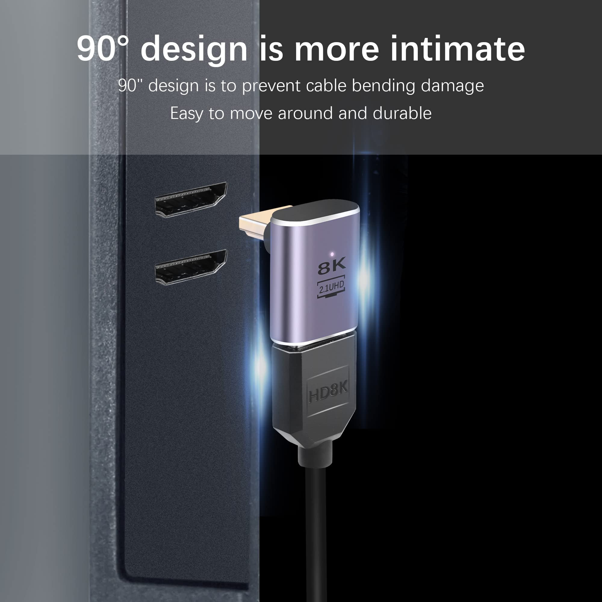 Adaptor HDMI 2.1 Sudut Kanan 9 - Hdmi Cable 2.1 ulasan dan harga