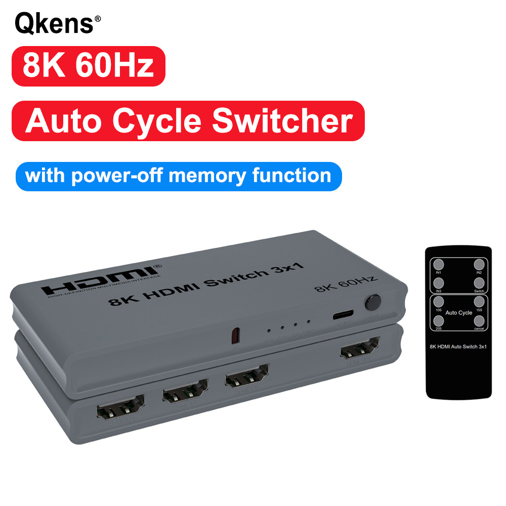 8K 60Hz 3x1 Auto Switch Cycle  - Hdmi Cable 2.1 ulasan dan harga