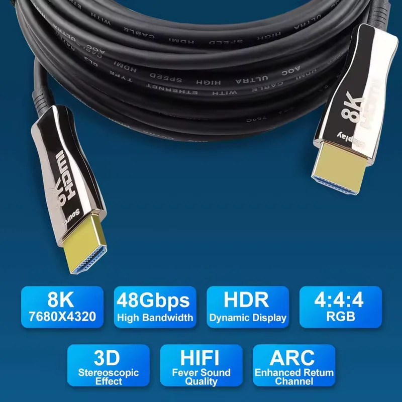 Kabel Serat Optik HDMI AOC 8K  - Hdmi Cable 2.1 ulasan dan harga