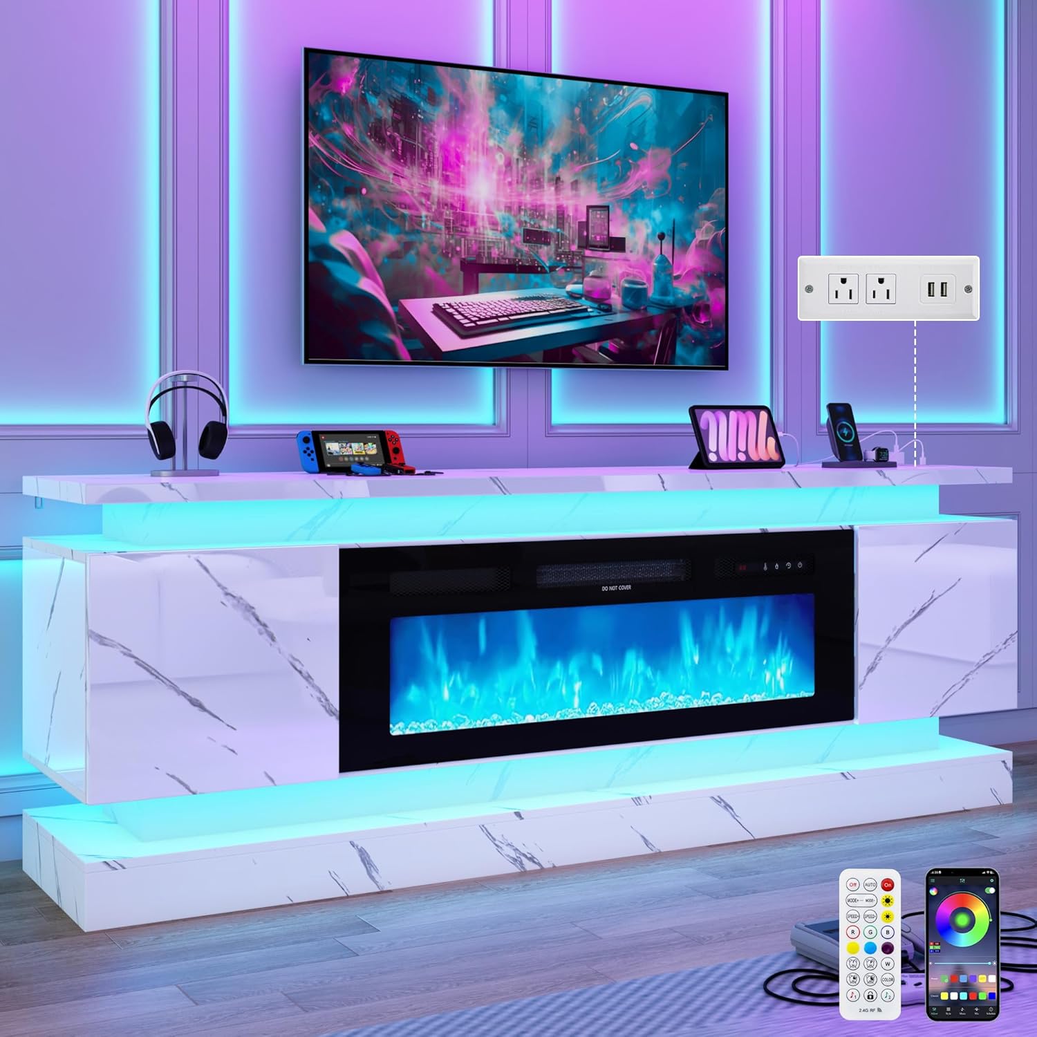 Rak TV LED 71IN dengan Stopkon - Gaming Console Stand ulasan dan harga