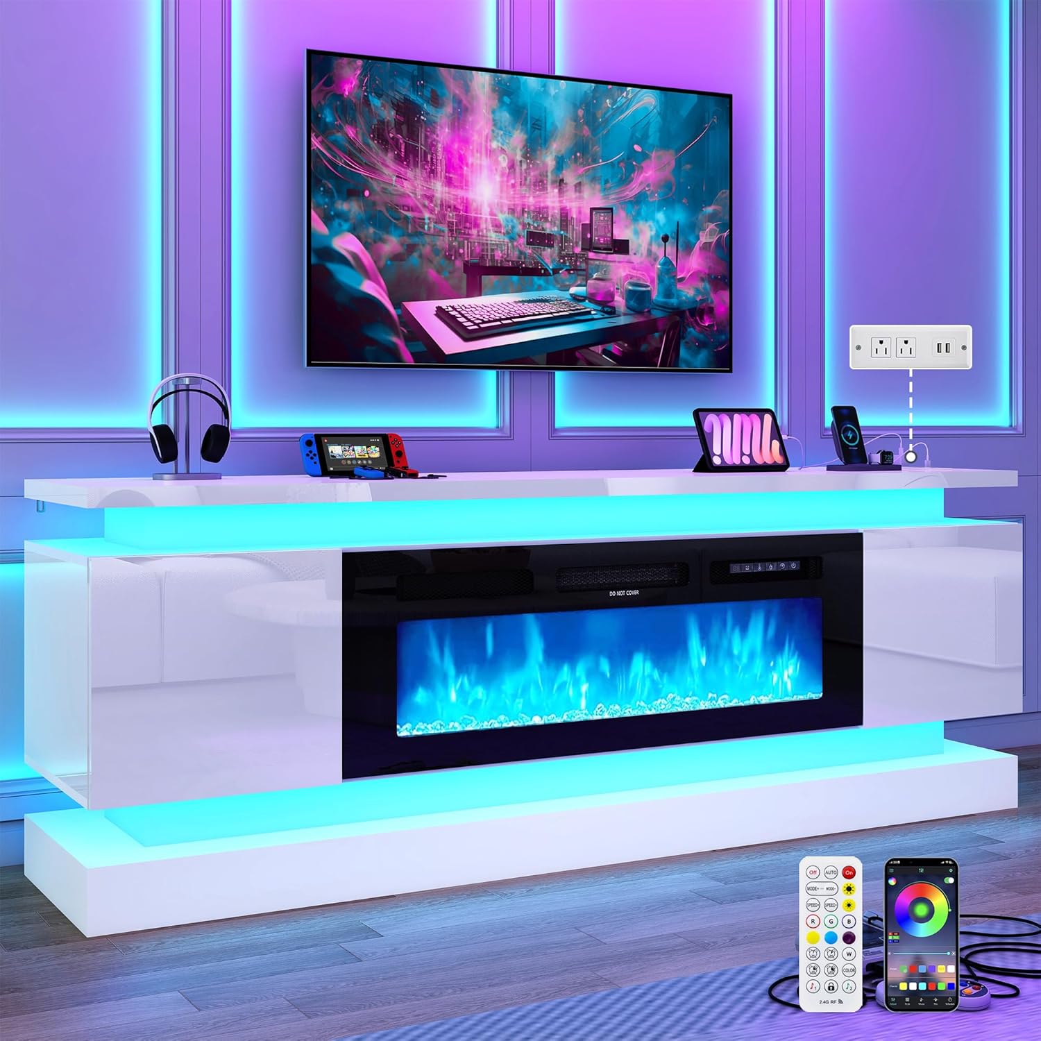 Rak TV LED 71IN dengan Stopkon - Gaming Console Stand ulasan dan harga